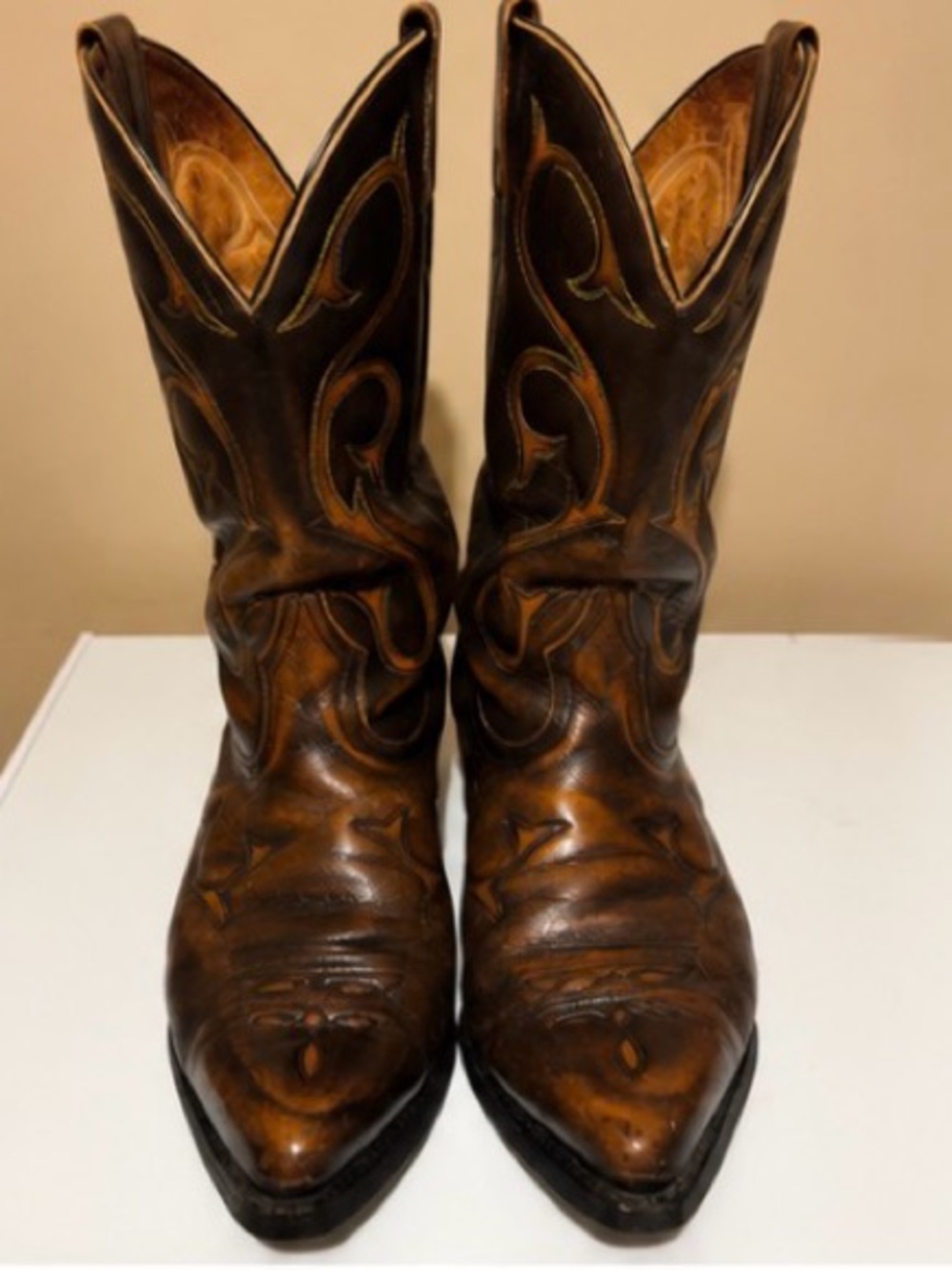 Boulet Leather Cowboy Boots Men’s 9.5 Western Brown Made in Canada